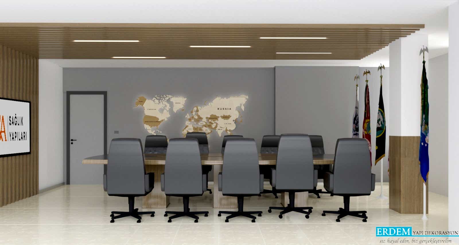 Baffle tavan ��ta uygulamas�