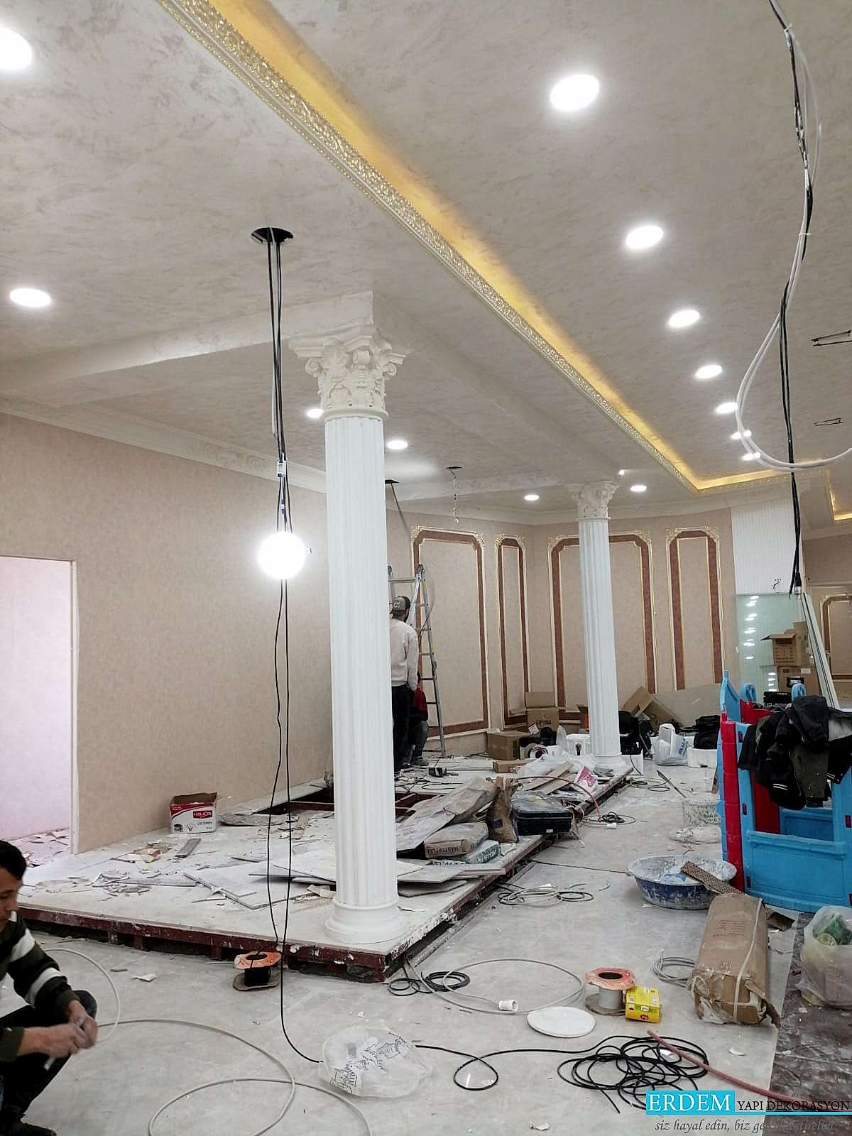 D���n Salonu Duvar ��talama Mimari Tasar�m�