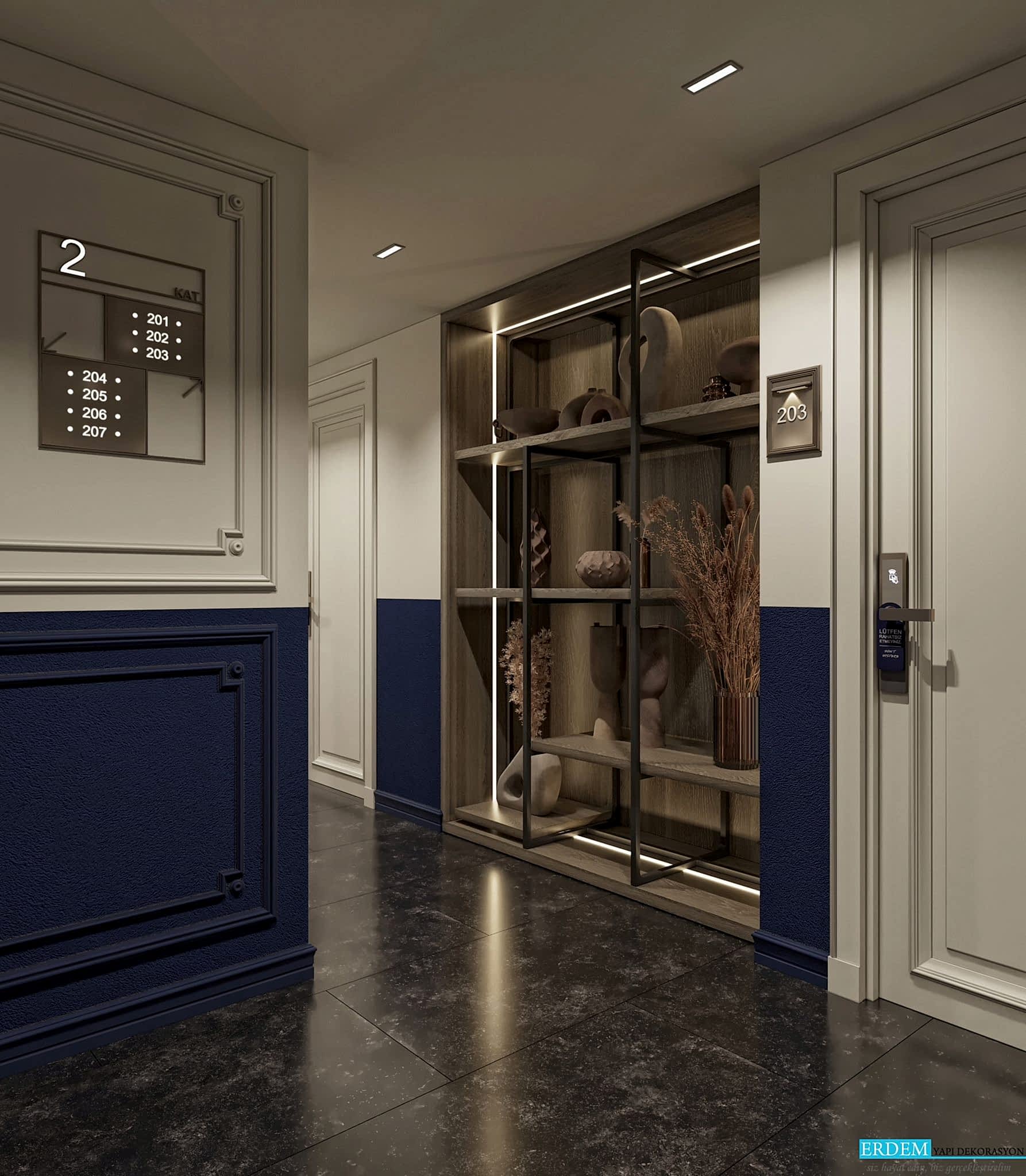 Otel tasar�m� duvar ��tas�