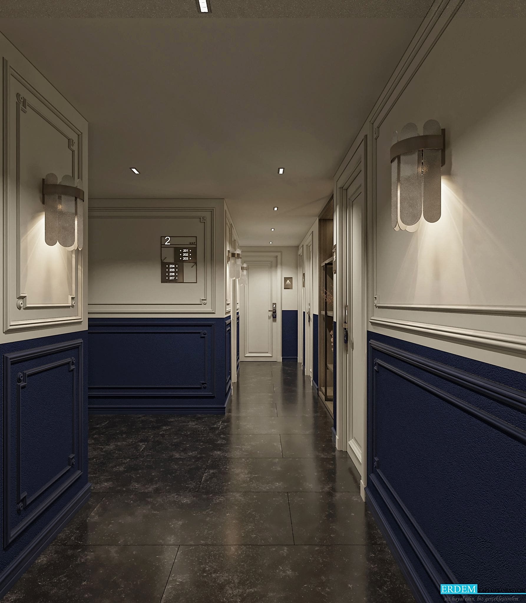 Otel tasar�m� duvar ��tas�