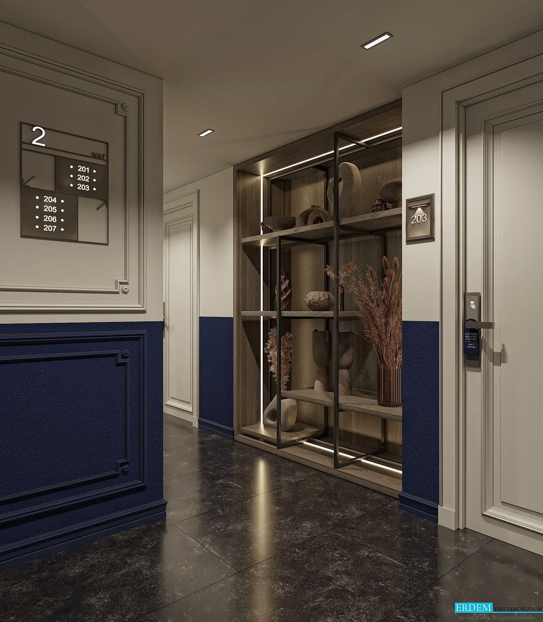 Otel tasar�m� duvar ��tas�